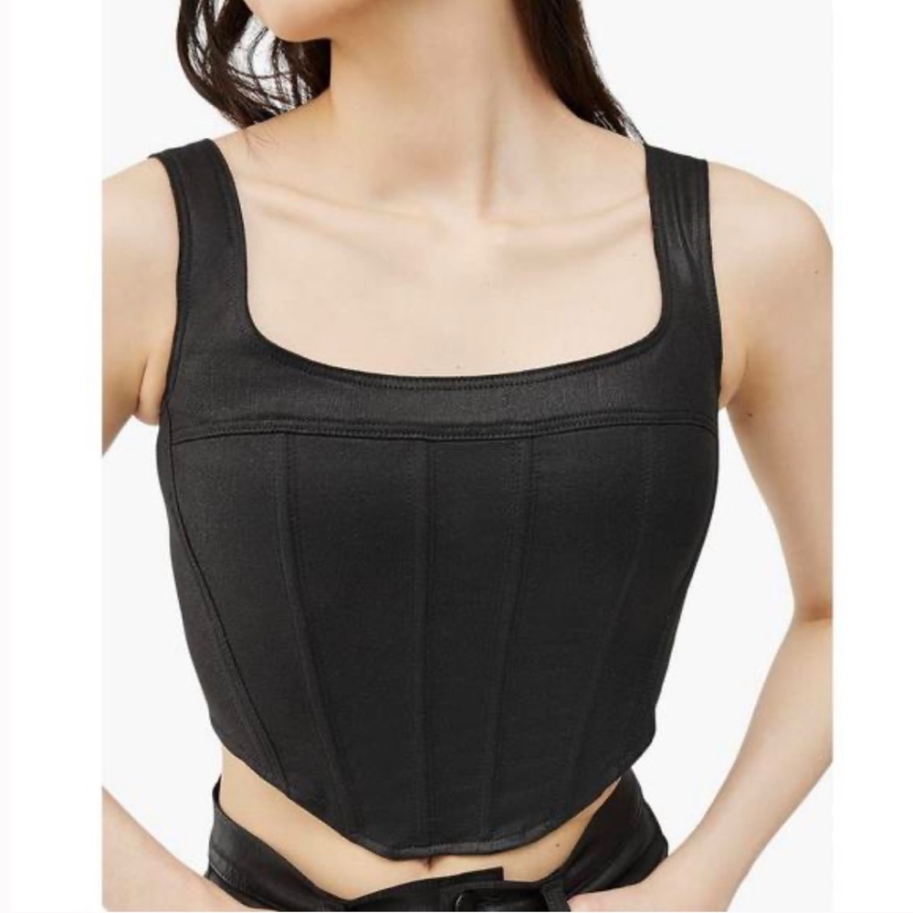 DL1961 Black Women's Crop Top